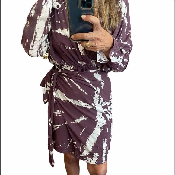 YOUNG FABULOUS & BROKE Raine Tie Dye Wrap Dress - Picture 5 of 15